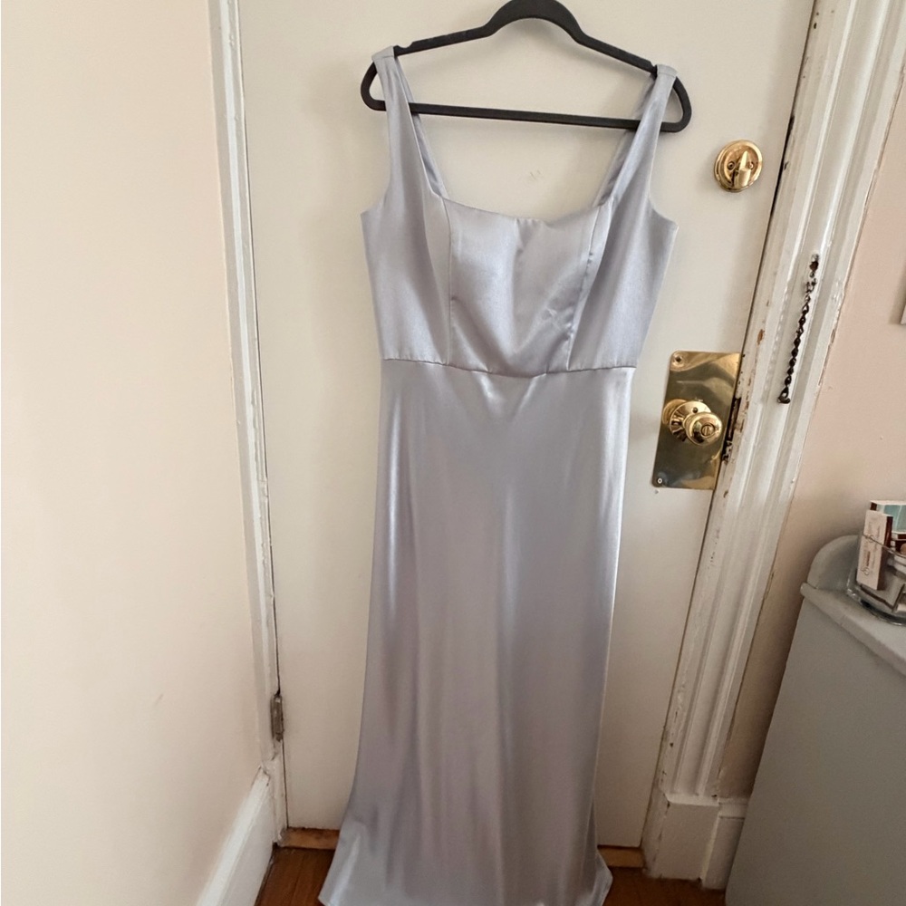 Jenny Yoo Shimmering Blue Bridesmaid Gown